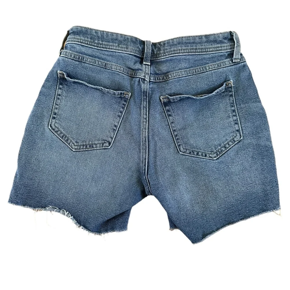 Hollister High Rise Mom Denim Distressed Jean Shorts Jr Sz 5 27